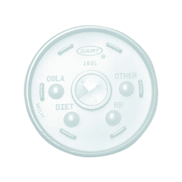 Lid Cup Plastic 16 Ounce Round