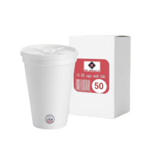 Cup Disposable Foam Capacity 16 Ounce White